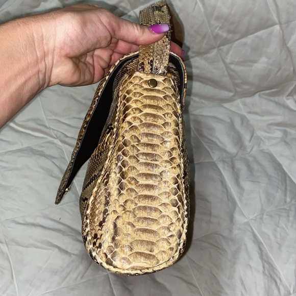 RARE Gorgeous vintage Lee Sands genuine Python shoulder bag unique - Picture 6 of 13